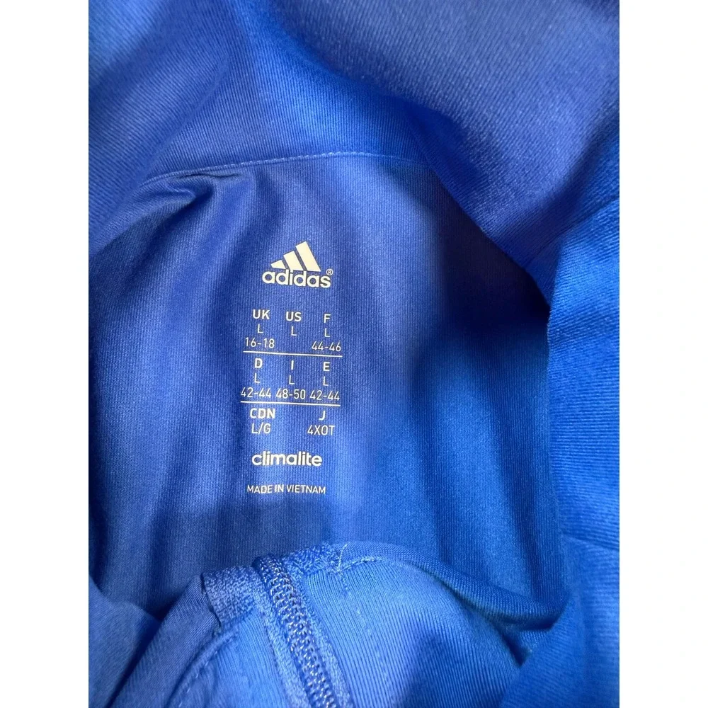 Adidas‎ Mens Climalite 1/4 Zip Pullover Royal Blue Running Training Top Large